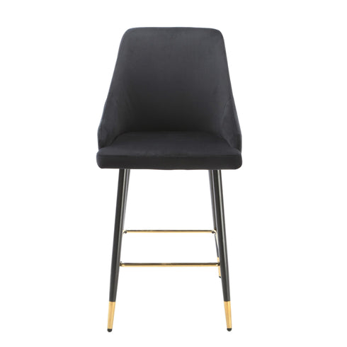 Native Home Lifestyle Chesterfield Black Kitchen Bar Stools (Set Of 2)